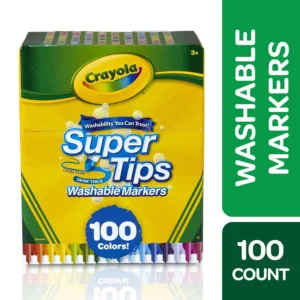 Crayola Supertip Markers 100 Count Washable – Versatile Art Set