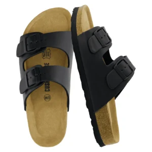 Cushionaire Women s Lane Cork Footbed Sandal with Comfort