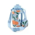 Ello Ultra Clean 64 oz Plastic Water Bottle with Carrying Case Blue