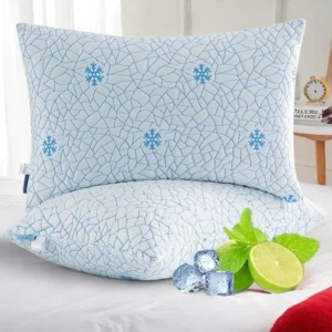 EMONIA Heat-Regulating Reversible Cool Pillow – Queen 2-Pack