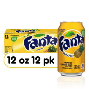 Fanta Pineapple Fruit Soda Pop 12 fl oz 12 Pack Cans