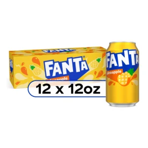 Fanta Pineapple Fruit Soda Pop 12 fl oz 12 Pack Cans