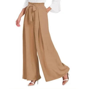 Fantaslook High Waisted Wide Leg Lounge Pants with Pockets – $9.90
