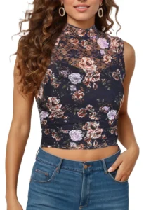 FLWY Women’s Lace Top – Trendy Lightweight Blouse for Spring Layering