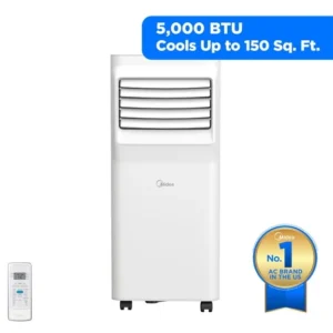 Midea 5 000 BTU Portable Air Conditioner Cools up to 150 Sq Ft White 1 Count