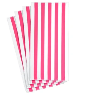 MS Pink 4-Piece Cloth Napkin Set – Decorative Trim