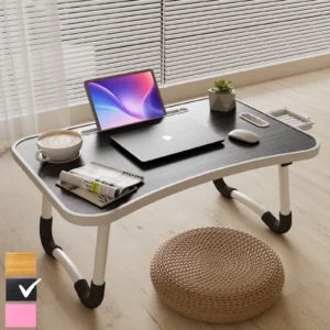 PHANCIR 23.6″ Foldable Lap Desk with Cup Holder and Drawer