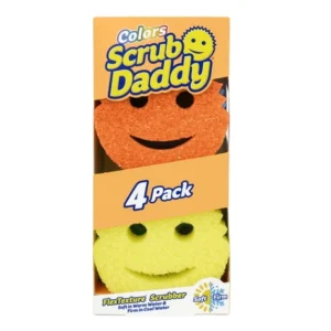 Scrub Daddy Polymer Foam Sponges 4-Pack – Stain & Odor Resistant