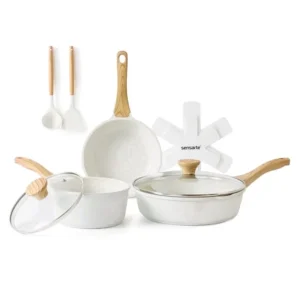 Sensarte Ceramic Nonstick 10-Pc Cookware Set – PFAS-Free
