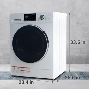 Smad Washer and Dryer Combo 24 2 7 Cu ft 26 lbs Ventless LED Display16 Cycles