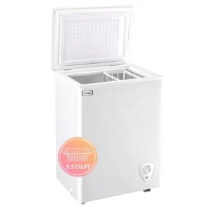WANAI 3.5 Cu Ft Chest Freezer – Compact White for Small Spaces