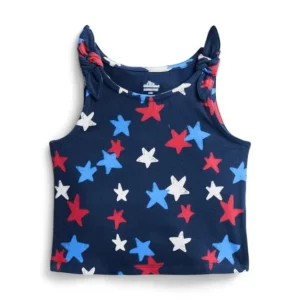 Way To Celebrate Patriotic Knot Tank Top for Toddler Girls 12M-5T