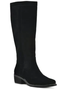 White Mountain Women’s Faux Suede Tall Stretch Boot – Comfort Fit